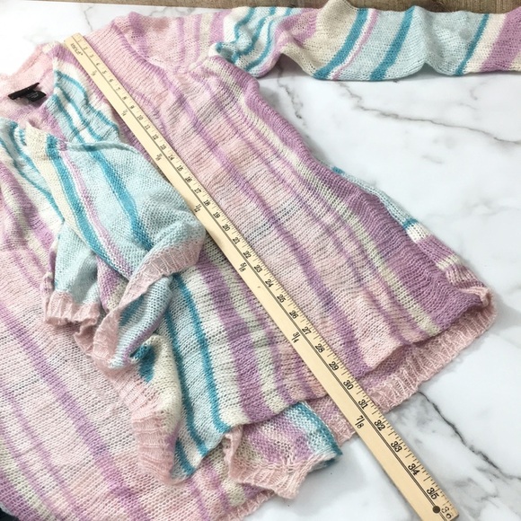 Lane Bryant Blue Purple Striped Drape Cardigan Sweater Womens 18/20 Cozy - Picture 12 of 12